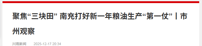 省媒体报道了南充“三农”这些工作MG不朽